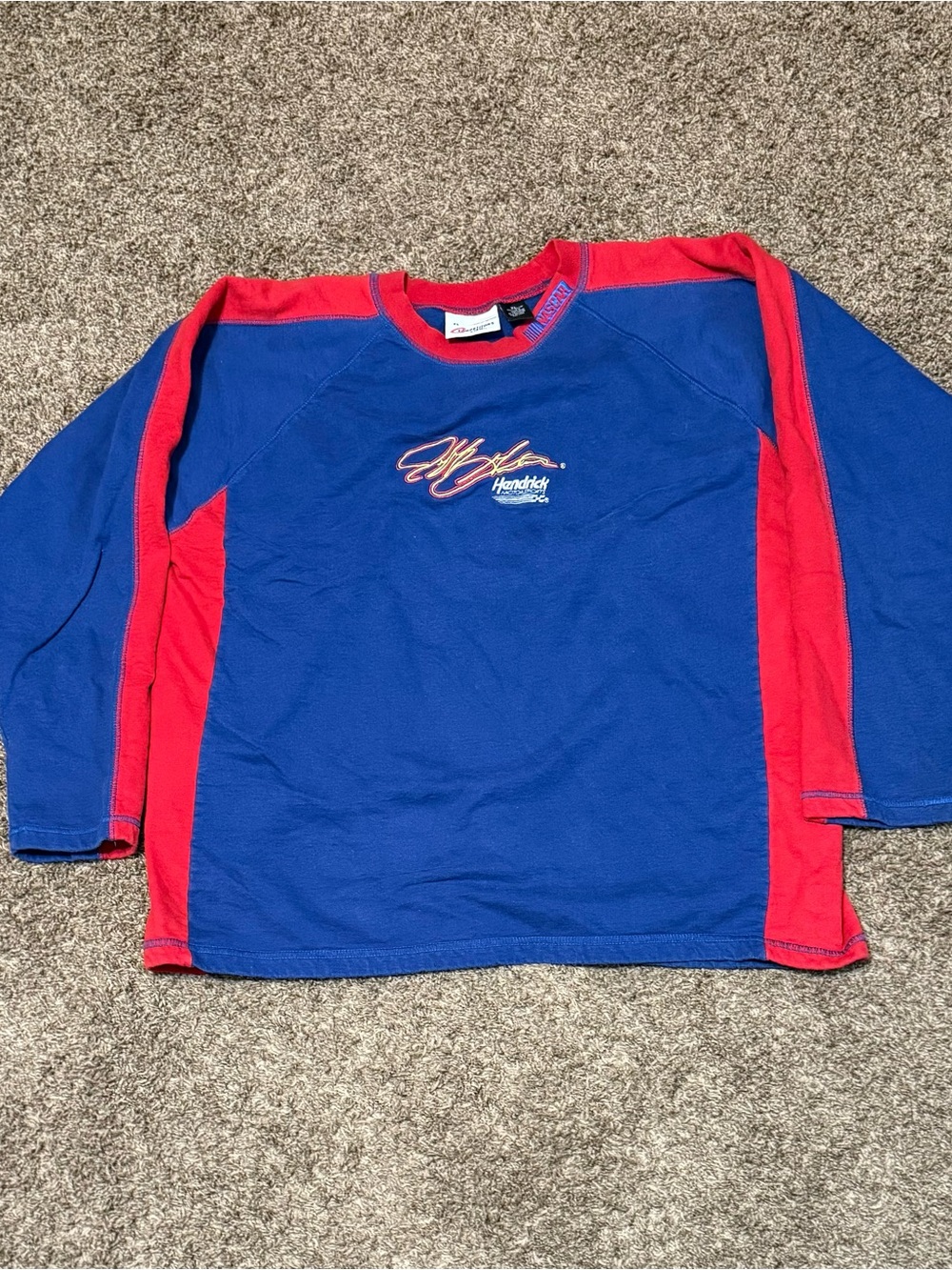 Competitors View Jeff Gordon Long Sleeve Blue T Shirt Size XL Nascar Vintage 90s